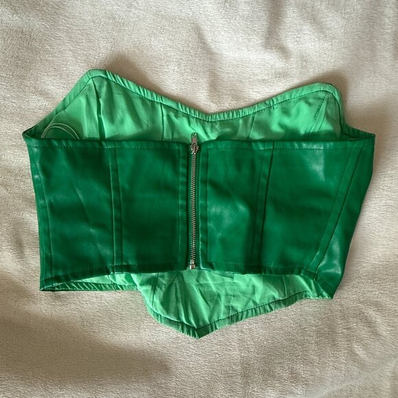 Women's 6 Princess Polly Jessica pu bustier Faux Leather in Green - Picture 5 of 12